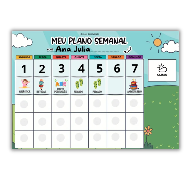 Plano Semanal