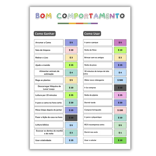 Quadro de Bom Comportamento